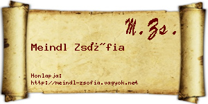 Meindl Zsófia névjegykártya